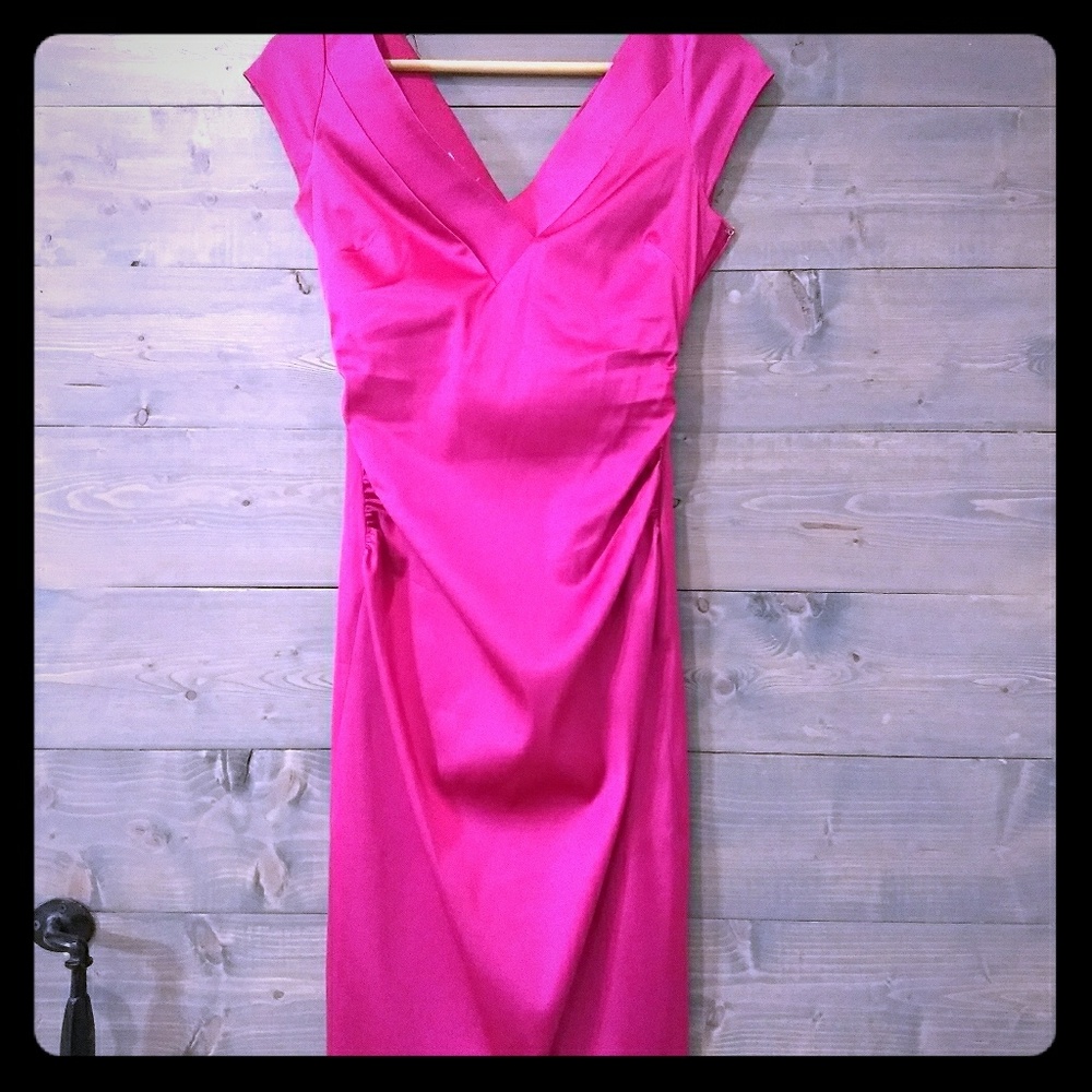 Maggy London Hot Pink fitted dress